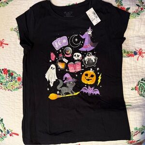 New Children’s Place Halloween shirt. Black with multi colors, size XXL ( 16 )
